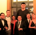 Yao Ming and His Fellow Roosevelt Club Members with NBA All-Star Player Steve Nash and Pau Gasol at The Roosevelt Club